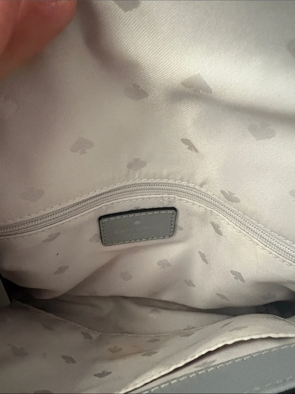 kate spade Gray Saffiano Leather Crossbody Bag